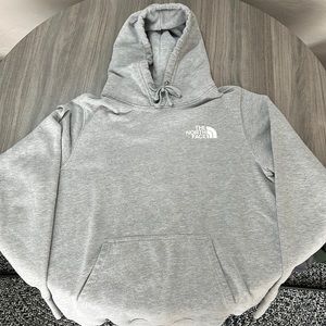mens the north face box hoodie sweatshirt size medium gray